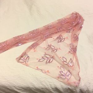 Pink Sequin Scarf